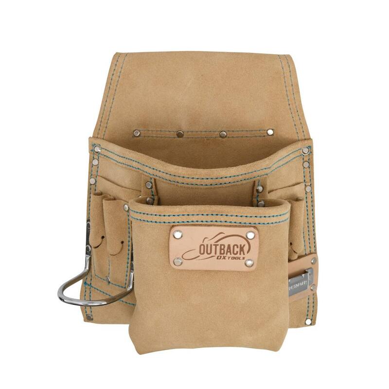 OX TOOLS Trade Series 8-Pocket Suede Leather Tool/Fastener Pouch - OX-T263908