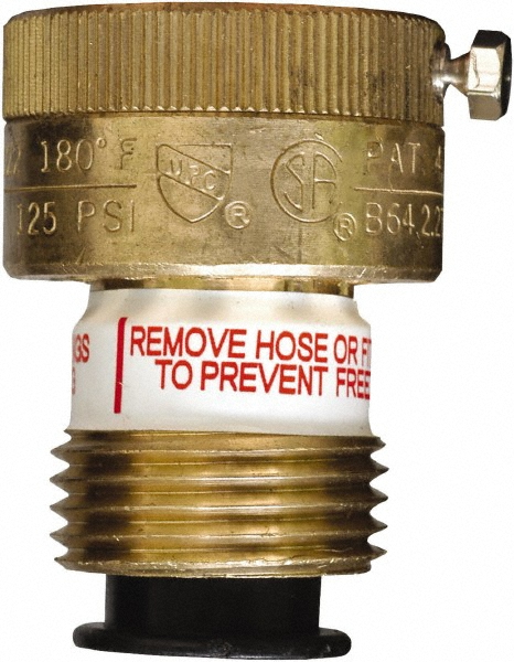 Watts 3/4" Pipe, Brass, Coated Brass, Hose Connection Vacuum Breaker - 0792085
