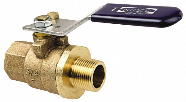 NIBCO Standard Manual Ball Valve: 1-1/2" Pipe, Full Port - NL95G0C