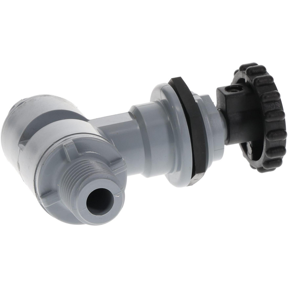Specialty Mfr Needle Valve: Straight, 1/8" Pipe, Polypropylene Body, Polytetrafluoroethylene Seal - 7032890