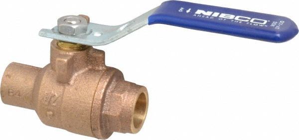 NIBCO Standard Manual Ball Valve: 1/2" Pipe, Full Port - NJ93H06