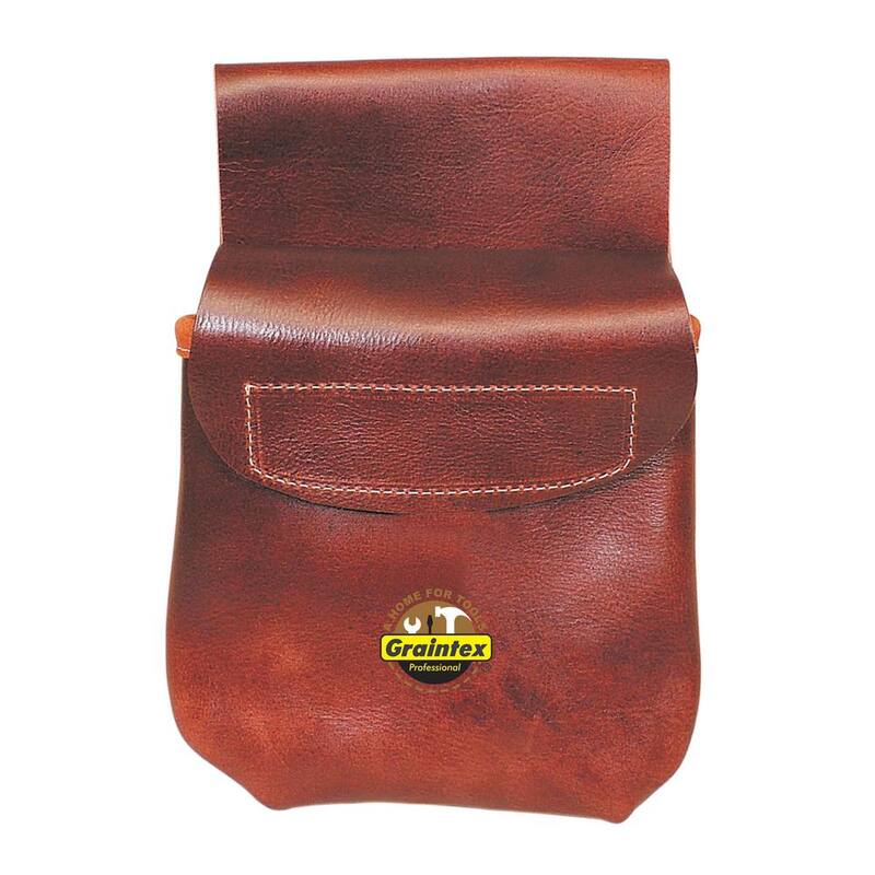 Graintex Single Pocket Top Grain Leather Nail and Tool Pouch - AL2386