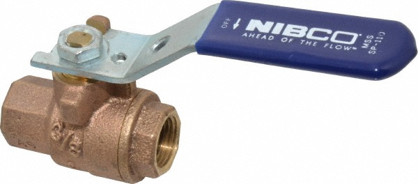 NIBCO Standard Manual Ball Valve: 3/8" Pipe, Full Port - NL95I05