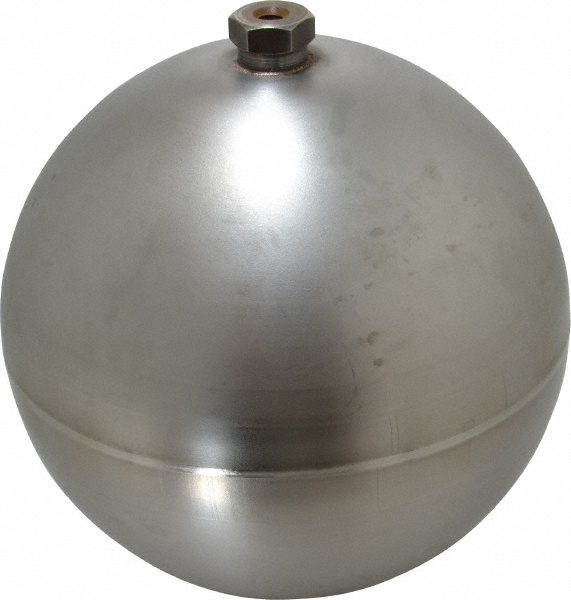 Made in USA 7" Diam, Spherical, Tubed Through Connection, Metal Float - RT70450