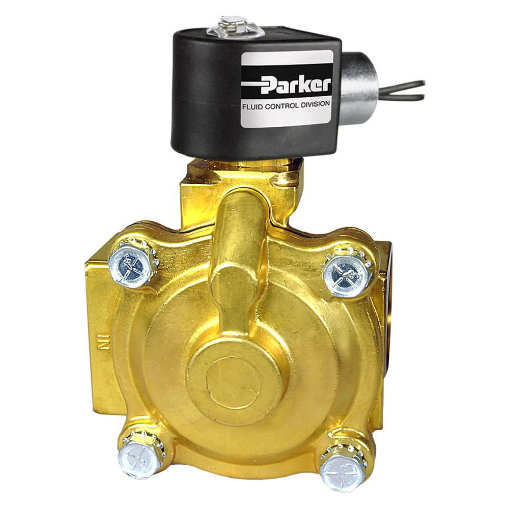 Parker Solenoid Valve: 2-Way, 1" Port, NPT - 16F24C2164AAF