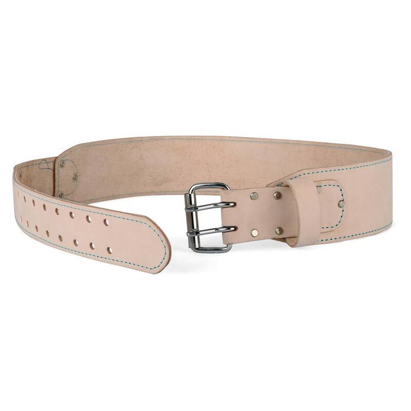 OX TOOLS Pro 3 in. Large White Leather Tool Belt - OX-P266934