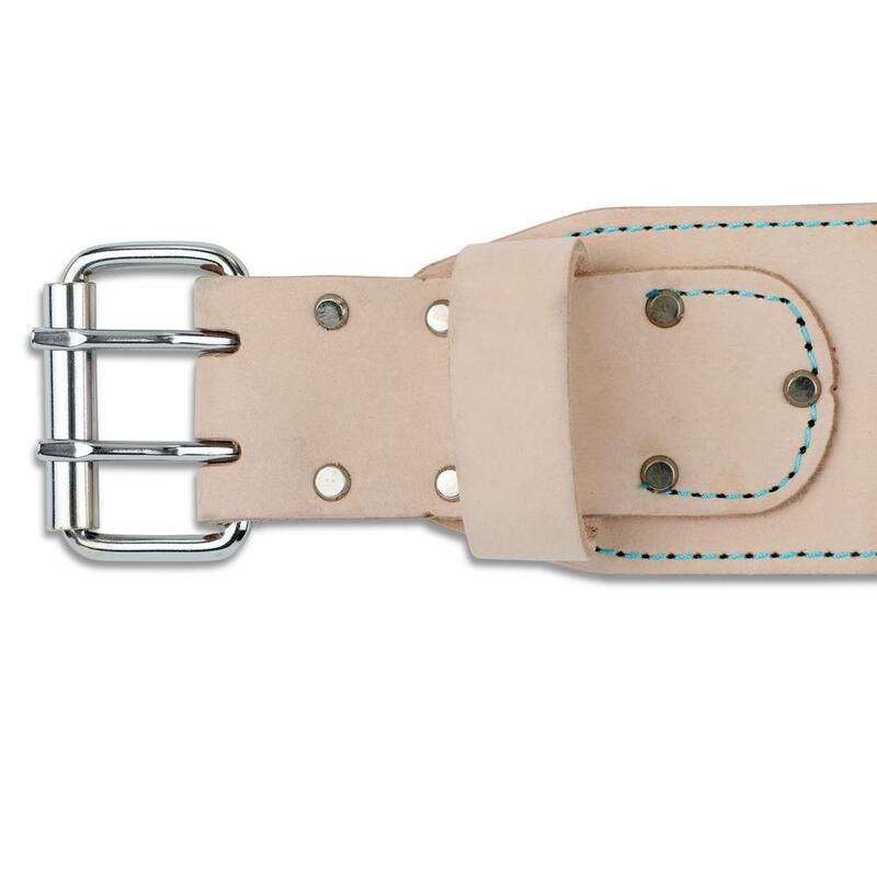 OX TOOLS Pro 3 in. Large White Leather Tool Belt - OX-P266934
