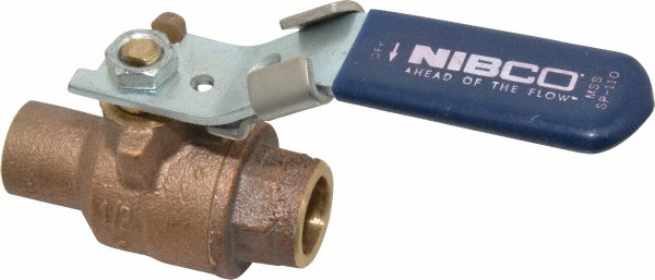 NIBCO Standard Manual Ball Valve: 1/2" Pipe, Full Port - NJ83H56