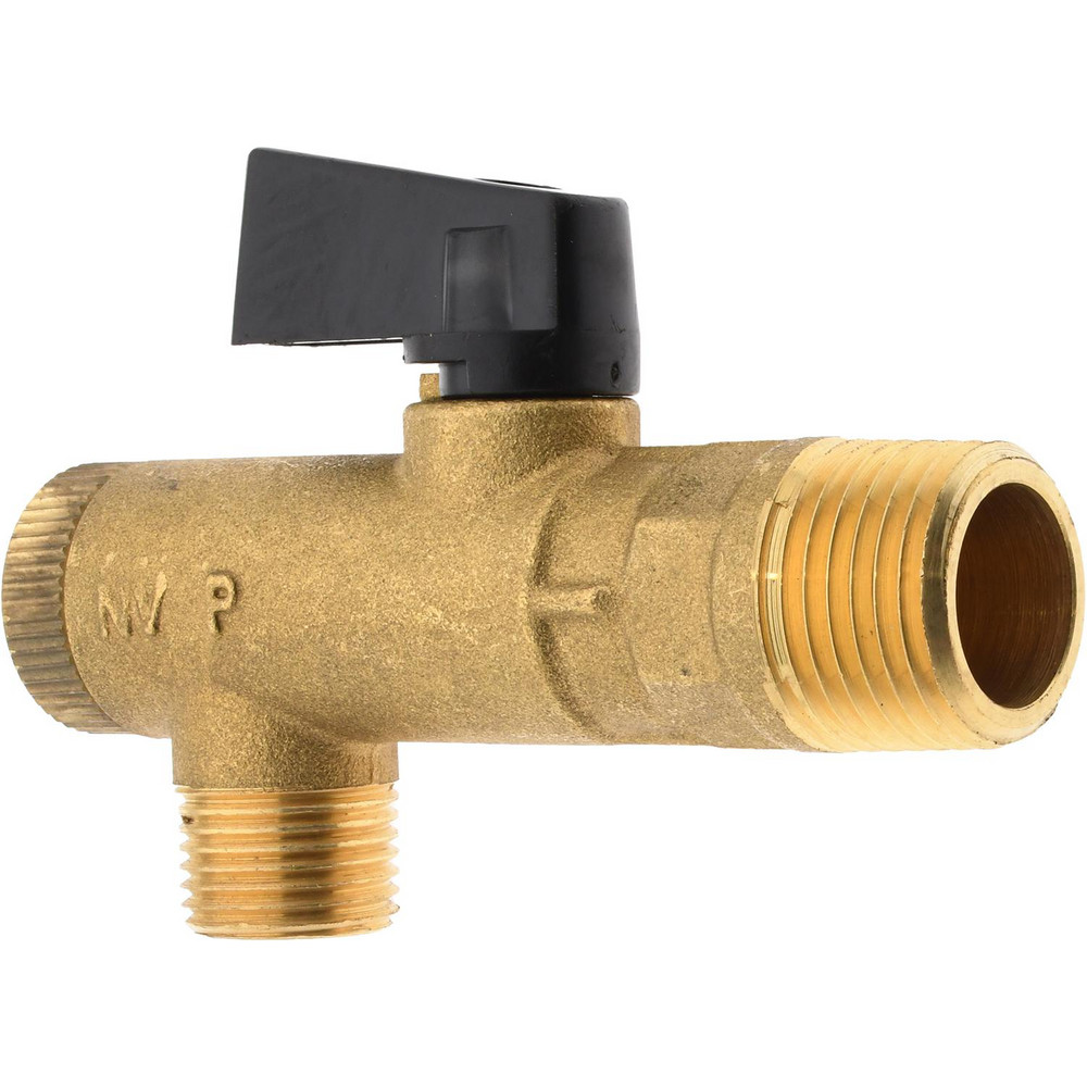 PRO-SOURCE Filter Manual Ball Valve: 3/8 x 1/2" Pipe, NPT Port - 9820438035JP