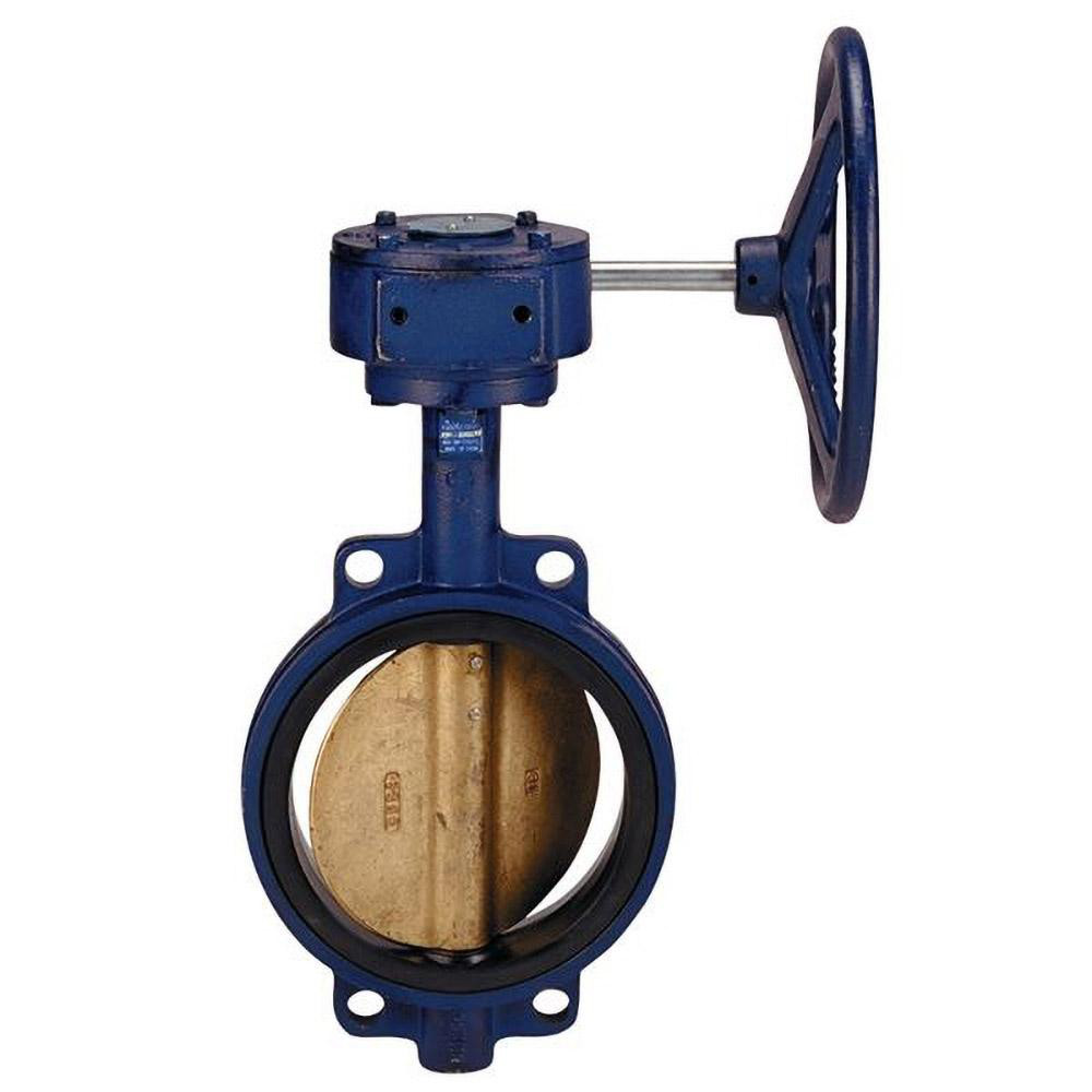 NIBCO Manual Wafer Butterfly Valve: 2" Pipe, Lever Handle - NLJ160D