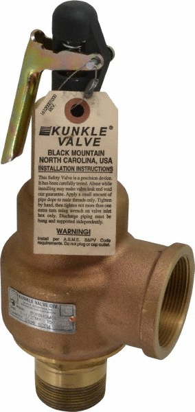 Midwest Control ASME Safety Relief Valve: 1-1/2" Inlet, 2,496 CFM, 150 Max psi - 6010HG-150