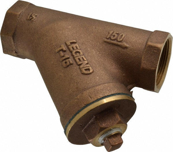 Merit Brass 1-1/2" Pipe, FNPT x FNPT Ends, Stainless Steel Y-Strainer - WYE-24