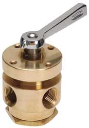 Made in USA Flow Diverting Valves: Pipe Size: 1/2; Type: 2-Way; Style: No Stack; Material: Brass - CBR2TSL015