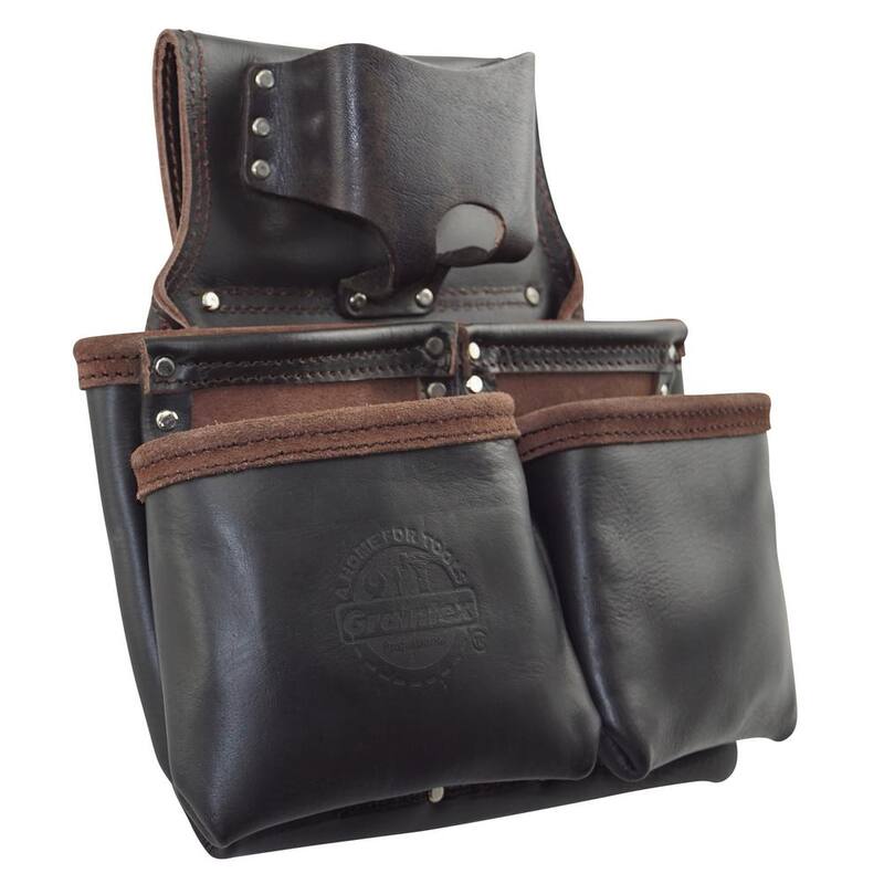 Graintex 6-Pocket Oil Tanned Leather Framers Nail and Tools Pouch - OS2083