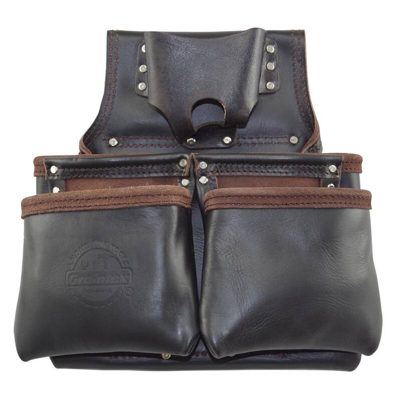 Graintex 6-Pocket Oil Tanned Leather Framers Nail and Tools Pouch - OS2083