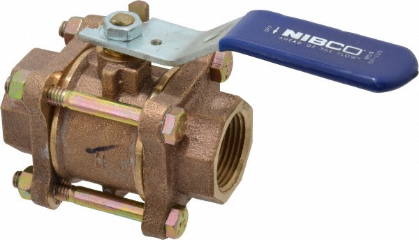 NIBCO Standard Manual Ball Valve: 1" Pipe, Full Port - NL9950A