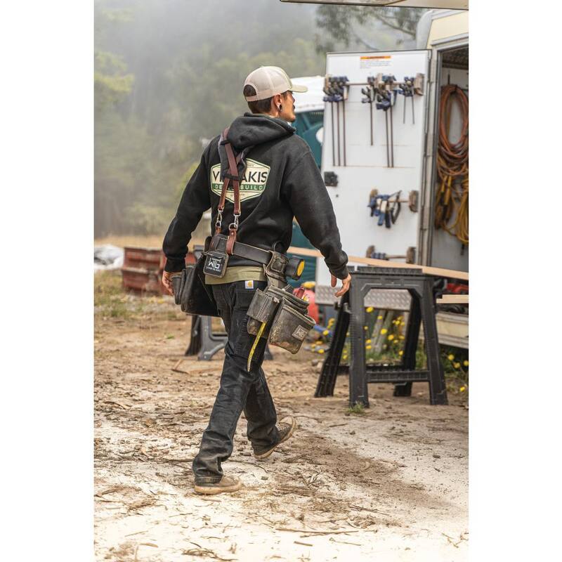 Weaver Tool Gear Classic Framer Leather Black Tool Belt Black - 85260-65-00