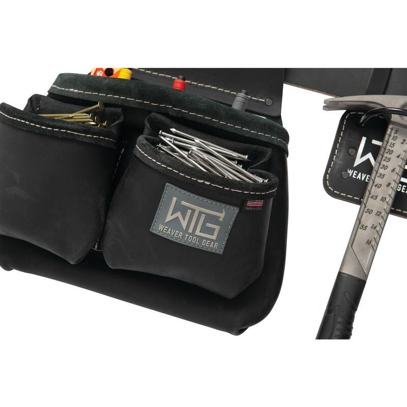 Weaver Tool Gear Classic Framer Leather Black Tool Belt Black - 85260-65-00