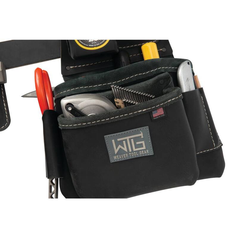 Weaver Tool Gear Classic Framer Leather Black Tool Belt Black - 85260-65-00