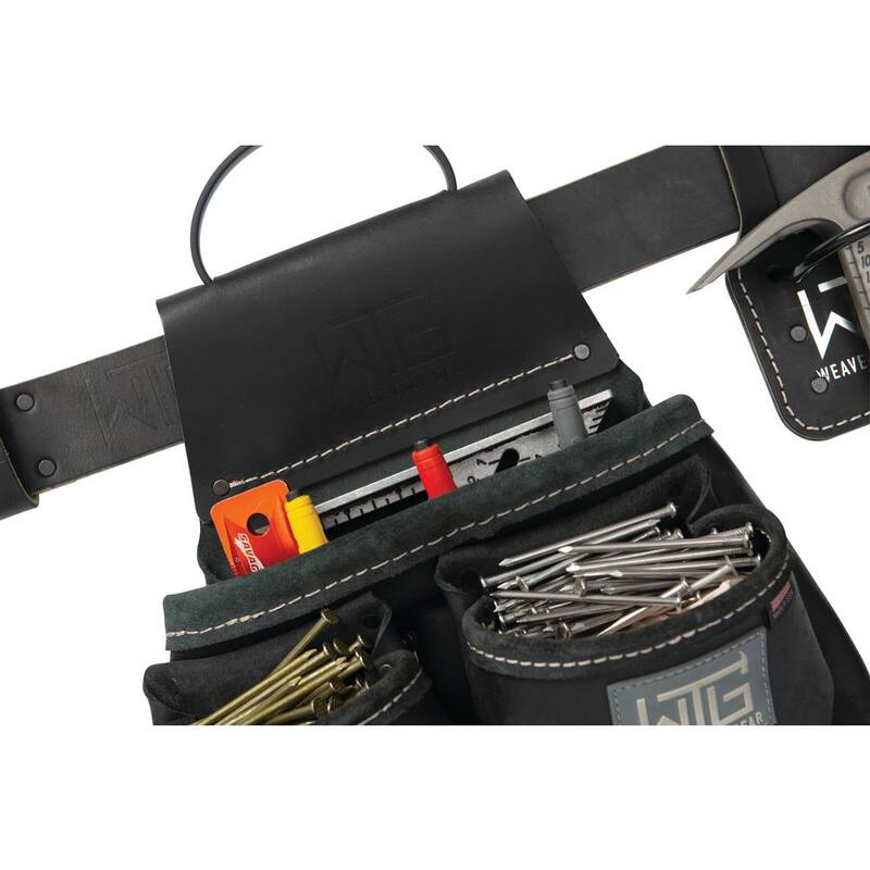 Weaver Tool Gear Classic Framer Leather Black Tool Belt Black - 85260-45-00