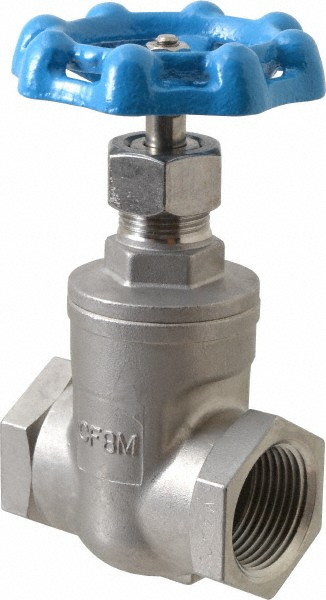 Legend Valve Gate Valve: Non-Rising Stem, 1" Pipe, Threaded, Stainless Steel - 113-405