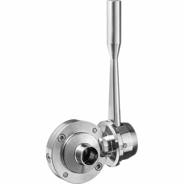 USA Industrials Manual Butt Weld Butterfly Valve: 3" Pipe, Butterfly Handle - BULK-STF-VAL-5