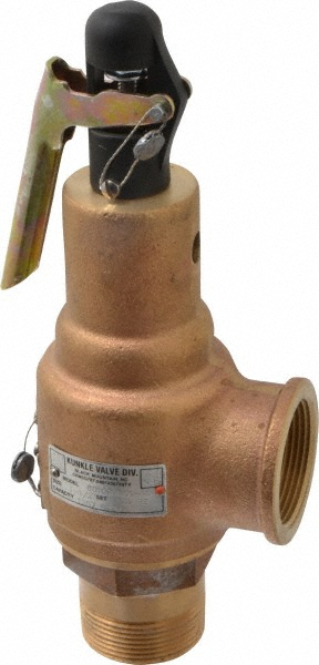 Midwest Control ASME Safety Relief Valve: 1-1/2" Inlet, 1,357 CFM, 125 Max psi - 6010GG-125