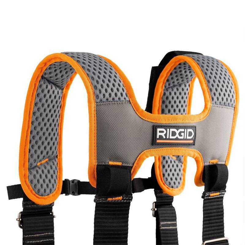 RIDGID 29 in. 23 Pocket Professional Grade 2-Bag Suspension Rig Work Tool Belt with Suspenders - RD57100-TH
