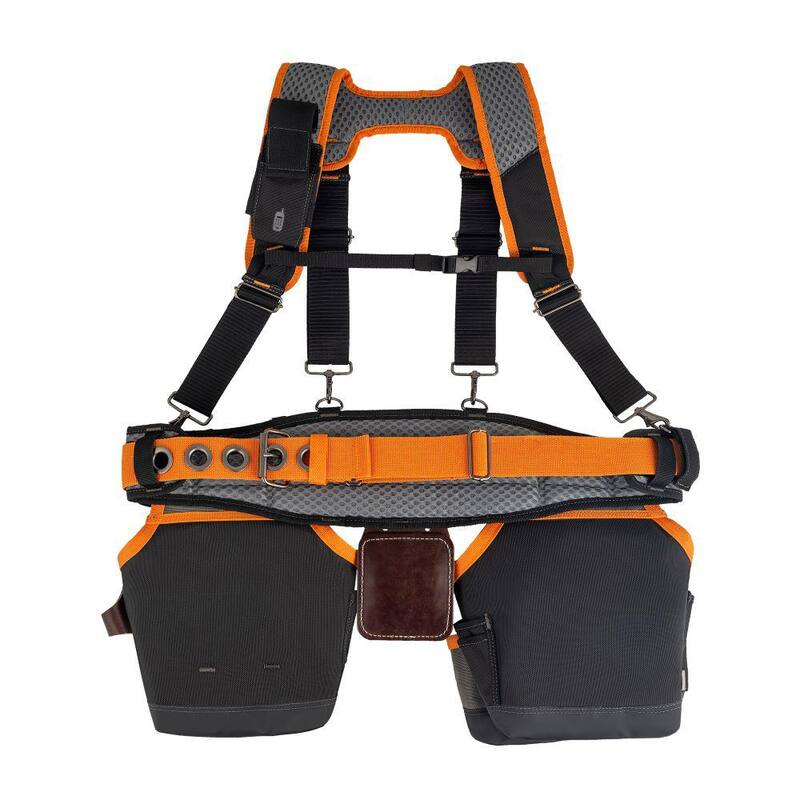 RIDGID 29 in. 23 Pocket Professional Grade 2-Bag Suspension Rig Work Tool Belt with Suspenders - RD57100-TH