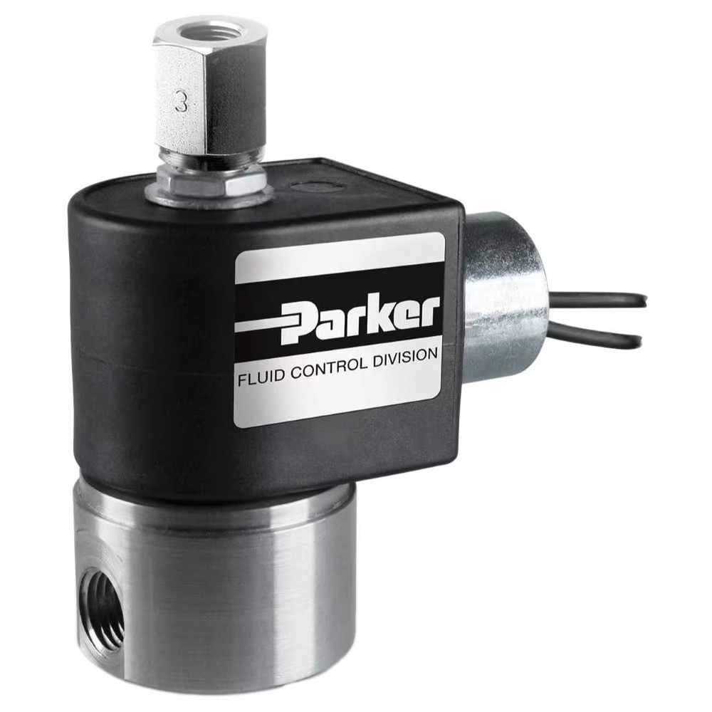 Parker Solenoid Valve: 3-Way, 1/4" Port - 71315SN2VNJ1N0C111P3