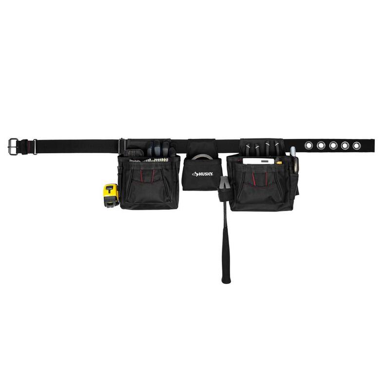 Husky Black Handyman Work Tool Belt (12-Pocket) - HD793857-TH