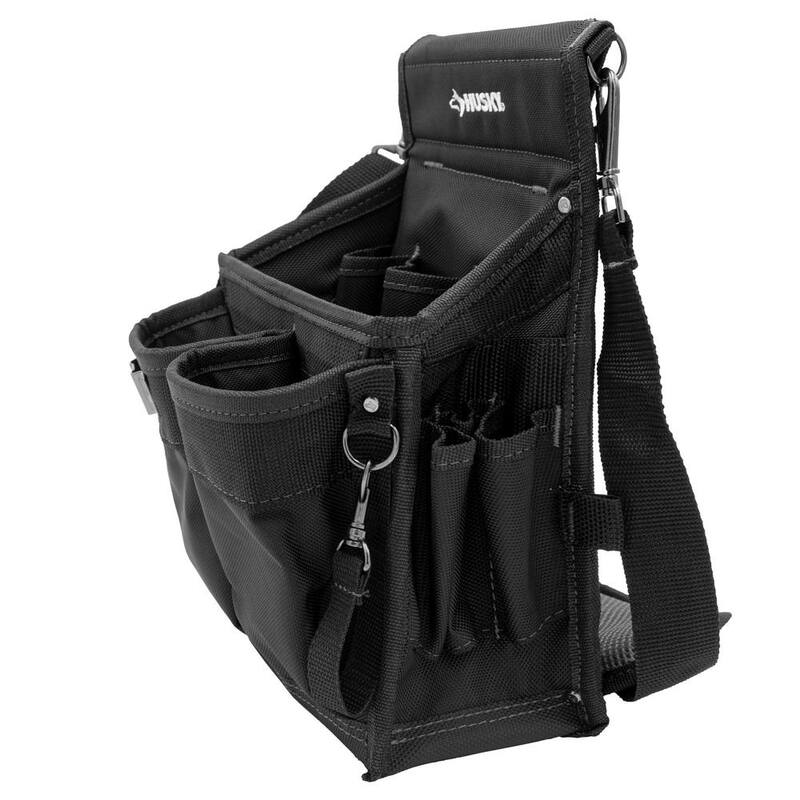 Husky Heavy-Duty 14-Pocket Electrician's Tool Belt Pouch in Black - HD00143