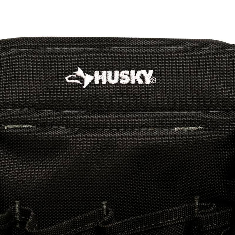 Husky Heavy-Duty 14-Pocket Electrician's Tool Belt Pouch in Black - HD00143