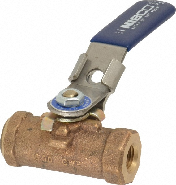 NIBCO Standard Manual Ball Valve: 1/4" Pipe, Reduced Port - NL940S4