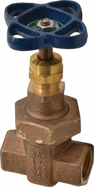 Legend Valve Gate Valve: Non-Rising Stem, 1/2" Pipe, Threaded, Stainless Steel - 113-403