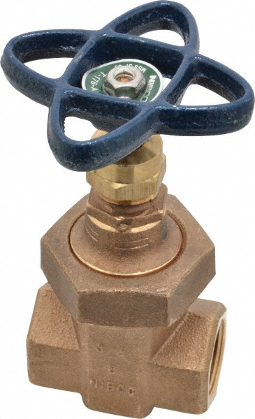 Legend Valve Gate Valve: Non-Rising Stem, 1/2" Pipe, Threaded, Stainless Steel - 113-403