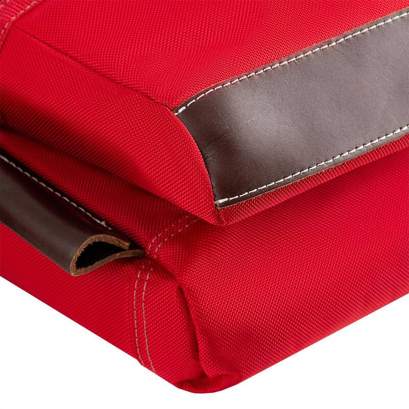 BUCKET BOSS 2-Bag Hybrid Suspension Rig Work Tool Belt with Suspenders in Red - 55505-RD