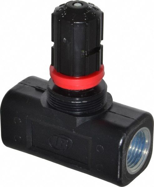 Brennan Needle Valve: Straight, 1/4" Pipe, NPT End, Brass Body, Polytetrafluoroethylene Seal - NVN-2009-B