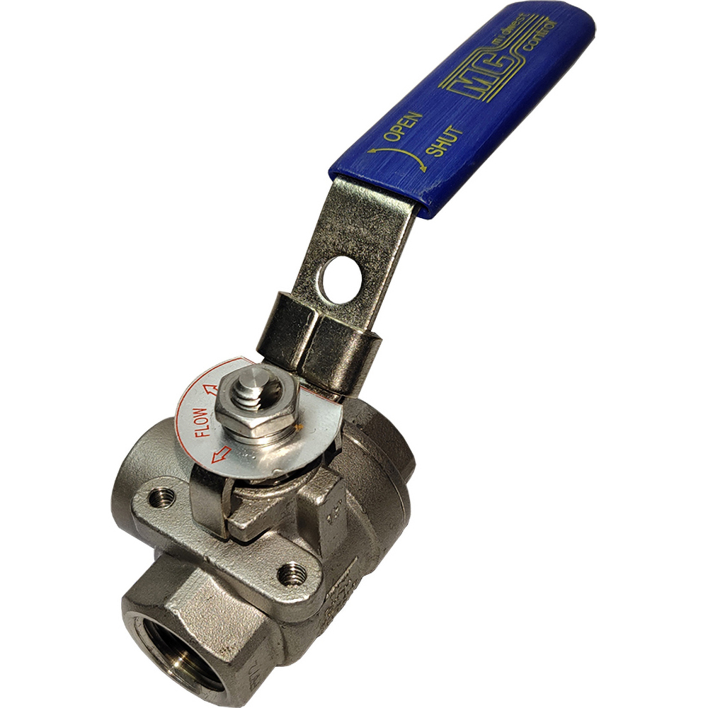 Midwest Control Standard Manual Ball Valve: 3/4" Pipe, Standard Port, Stainless Steel - SSTW-75