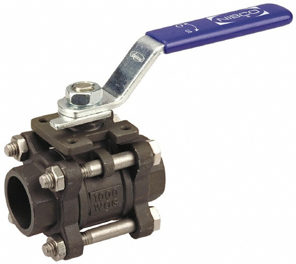 NIBCO Standard Manual Ball Valve: 1/2" Pipe, Full Port - NL99E46