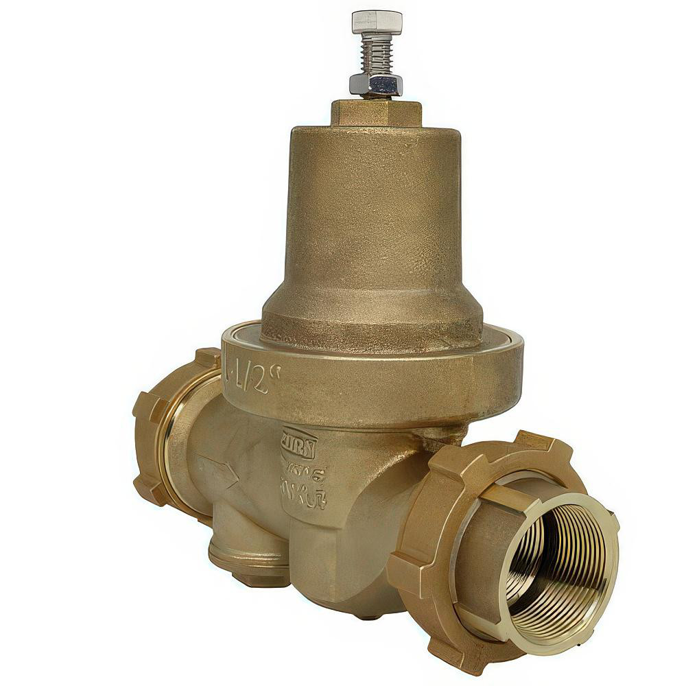 Zurn Pressure Reducing Valves: Pipe Size: 1.5; End Connection: FNPT x FNPT; Body Material: Bronze - 112-600XL3DUBP