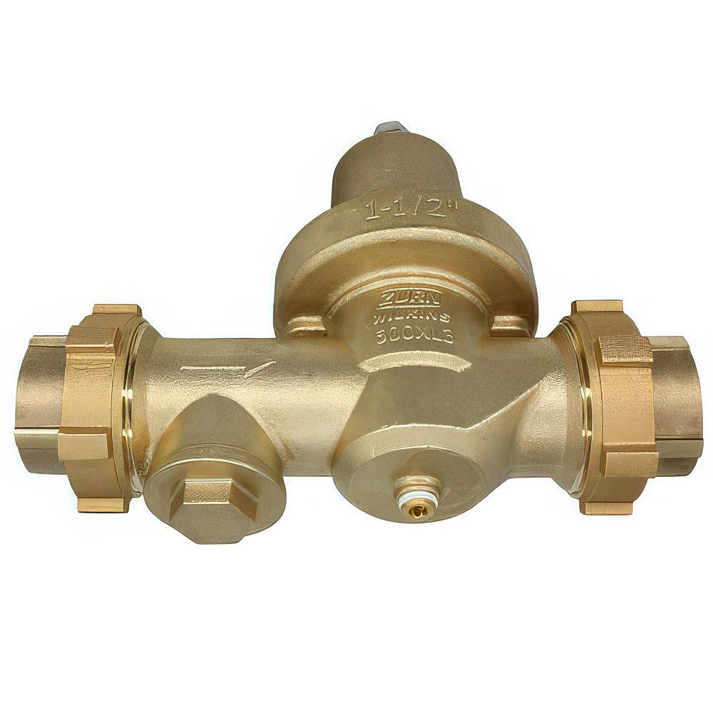 Zurn Pressure Reducing Valves: Pipe Size: 1.5; End Connection: FNPT x FNPT; Body Material: Bronze - 112-600XL3DUBP