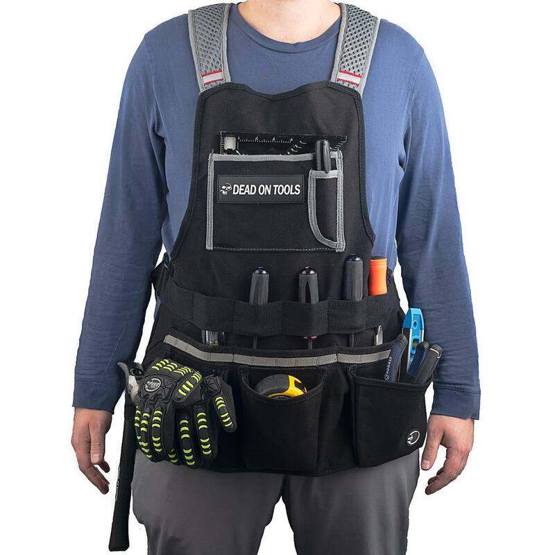 DEAD ON TOOLS Heavy-duty 24 oz. Canvas Tool Work Apron-Bib Style - DO160