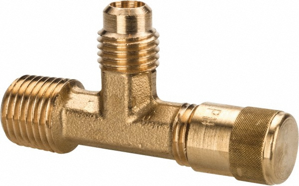 Parker 1/4-18 Male Pipe, 500 Max psi, 5/16" Tube OD, Forged Male Run Tee Access Valve - AVT3-4