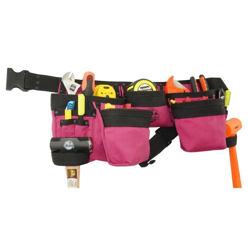 Graintex Pink Canvas 11-Pocket Finisher Tool Apron - CD2151