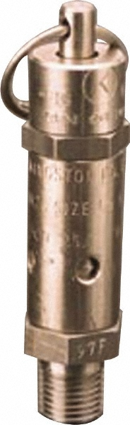 Kingston ASME Safety Relief Valve: 1/2" Inlet, 100 Max psi - 112CR-4-100