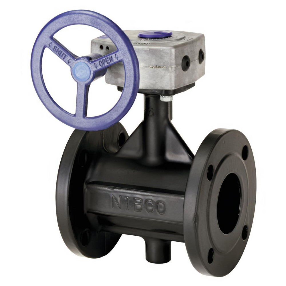 NIBCO Manual Flanged with Flared Ends (PN10) Butterfly Valve: 2" Pipe, Gear Handle - NLFT55D