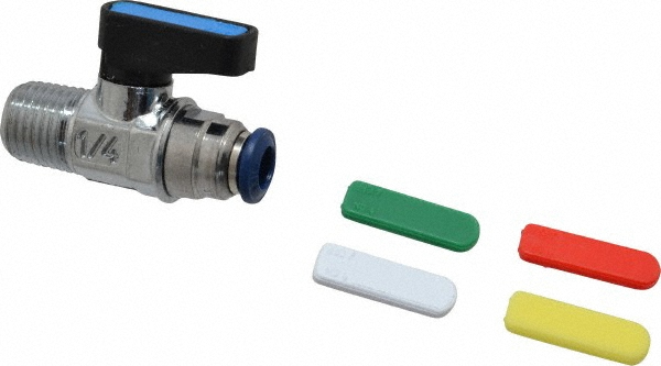 Aignep USA Standard Manual Ball Valve: 3/8" Pipe, Full Port - 86720-06