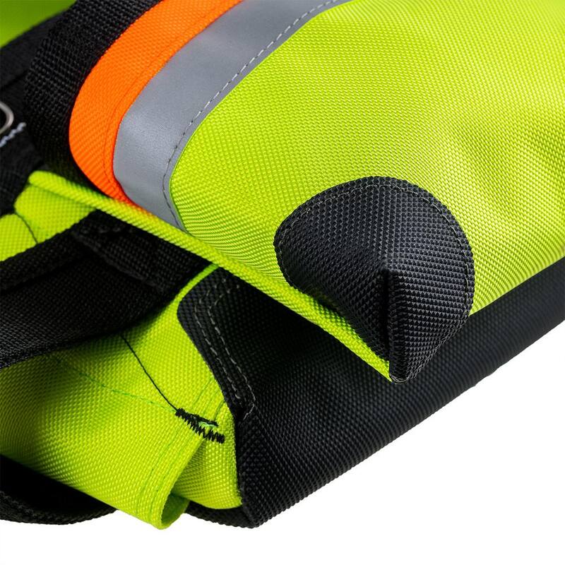 BUCKET BOSS Hi-Visibility 3-Bag Framer's Tool Belt with Suspenders Suspension Rig with 29-Pockets - 55185-HVOY