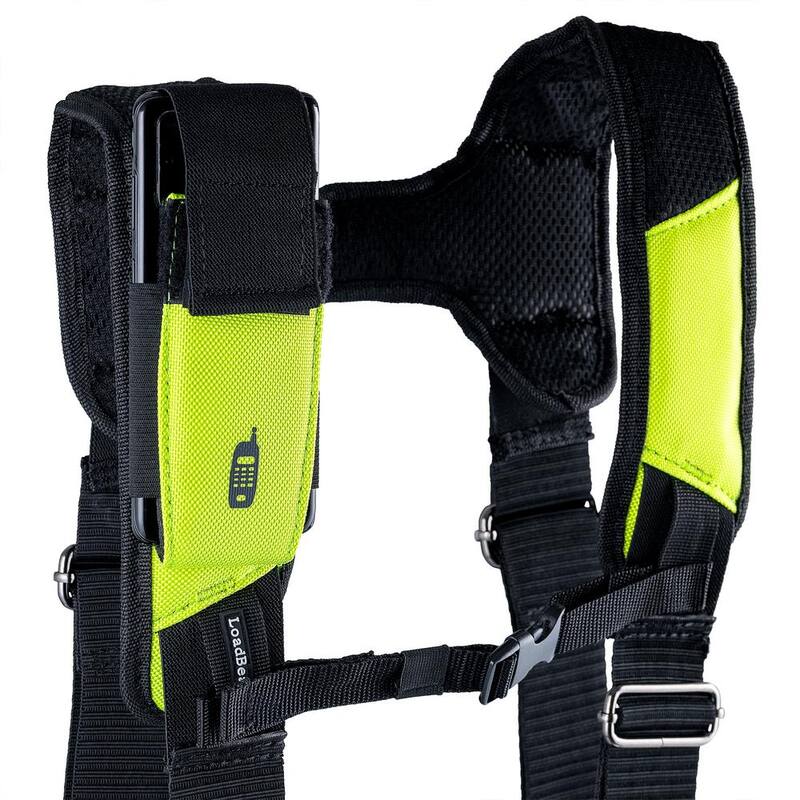 BUCKET BOSS Hi-Visibility 3-Bag Framer's Tool Belt with Suspenders Suspension Rig with 29-Pockets - 55185-HVOY
